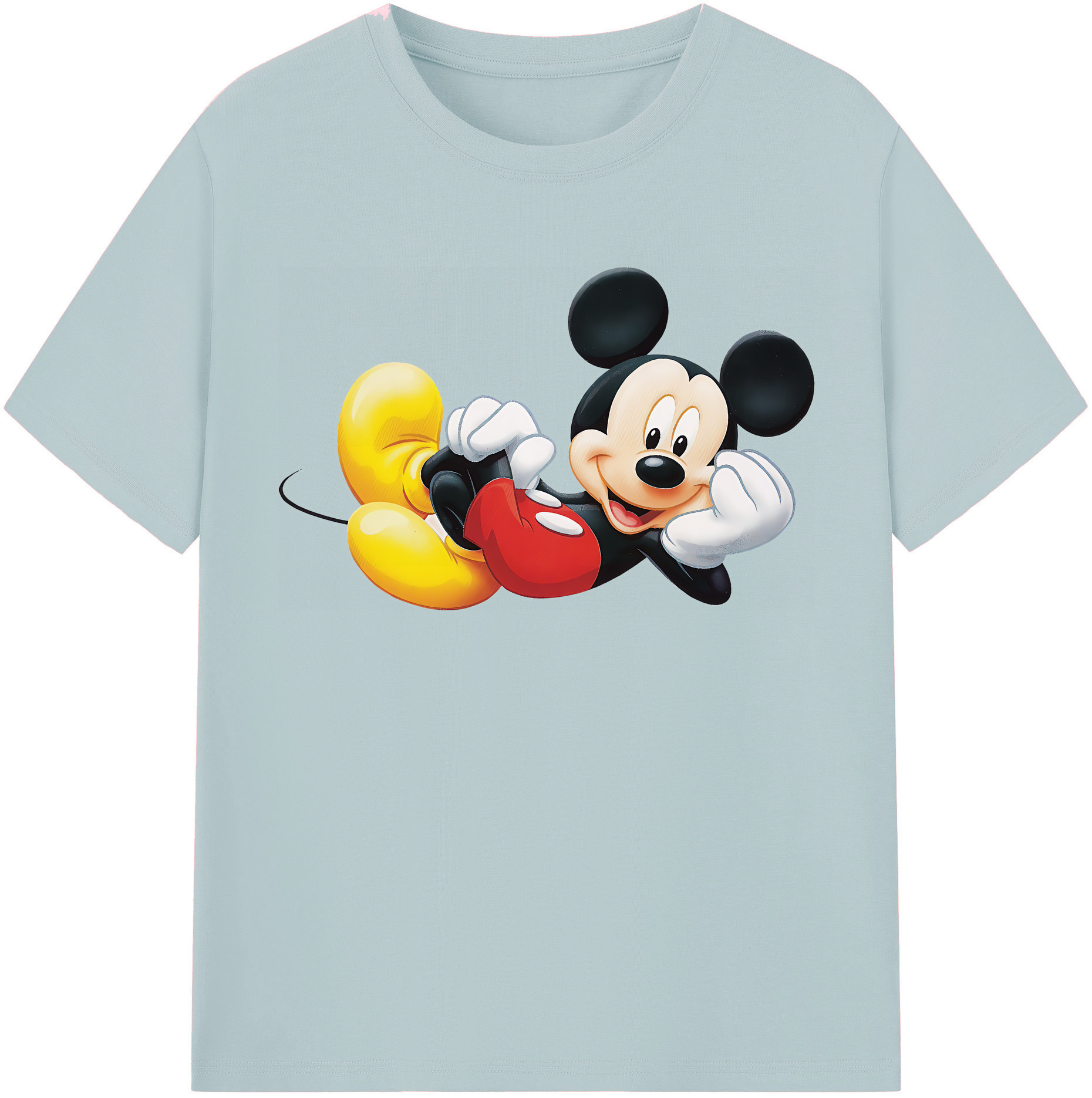 （画像用） ミッキーマウス Mickey Mouse 綿100％半袖Tシャツ（フロントプリント）